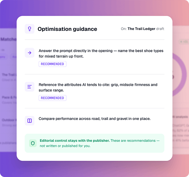 AI optimisation guidance